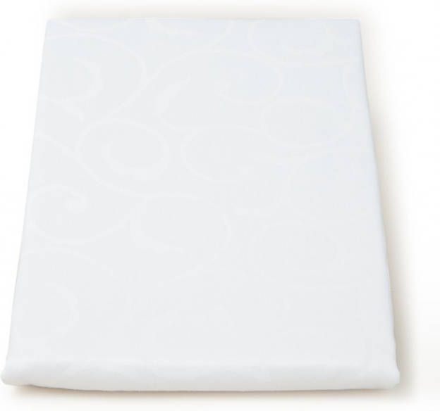 KOOK Damast tafelkleed katoen 140x240 cm wit online kopen