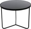 Clayre & Eef Bijzettafel Ø 60x45 Cm Zwart Aluminium Rond Side Table Tafeltje Zwart Side Table Tafeltje online kopen