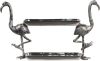 Clayre & Eef Etagère 2 Laags 46x16x28 Cm Zilverkleurig Aluminium Rechthoek Flamingo Taartplateau Serveerschaal online kopen