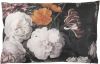 Clayre & Eef Sierkussen 60x40 cm Zwart Wit Polyester Rechthoek Bloemen online kopen
