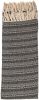 Clayre & Eef Plaid 125x150 Cm Zwart Beige Katoen Rechthoek Deken Kleed Dekentje Zwart Deken Kleed online kopen
