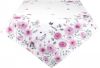 Clayre & Eef Tafelkleed 100x100 cm Wit Paars Katoen Vierkant Rozen online kopen
