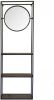 Clayre & Eef Wandspiegel 53*15*165 Cm Zwart Hout/Glas Grote Spiegel online kopen