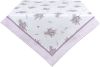 Clayre & Eef Vierkant Tafelkleed 100x100 Cm Wit Paars Katoen Vierkant Lavendel Tafellaken Tafellinnen Tafeltextiel Wit online kopen