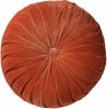 Dutch Decor Kaja Sierkussen Rond Velvet Potters Clay 40 Cm Oranje online kopen