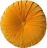 Dutch Decor KAJA Sierkussen rond velvet Golden Glow 40 cm geel online kopen