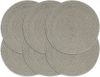 VidaXL Placemats 6 st rond 38 cm katoen effen grijs online kopen