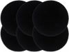VidaXL Placemats 6 st rond 38 cm katoen effen zwart online kopen