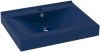 VidaXL Wastafel met kraangat 60x46 cm keramiek mat donkerblauw online kopen