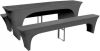 VidaXL Hoes Voor Biertafel En Banken 225x50x80 Cm Stretch Zwart 3 St online kopen