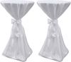 VidaXL Statafelhoes Met Strik 80cm Wit(2 Stuks ) online kopen