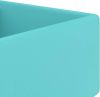 VidaXL Wastafel met overloop vierkant 41x41 cm keramiek mat lichtgroen online kopen