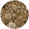 Wicotex Tafelzeil PVC Met Non woven Vliesrug Ø160cm Hout Bruin online kopen