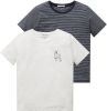 Tom Tailor T Shirt 2 pack Dino White online kopen