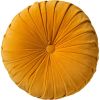 Dutch Decor KAJA Sierkussen rond velvet Golden Glow 40 cm geel online kopen