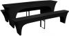 VidaXL Hoes Voor Biertafel En Banken 225x50x80 Cm Stretch Zwart 3 St online kopen