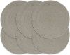 VidaXL Placemats 6 st rond 38 cm katoen effen grijs online kopen