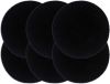 VidaXL Placemats 6 st rond 38 cm katoen effen zwart online kopen