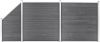 VidaXL Schuttingset 2 vierkant en 1 schuin 446x186 cm HKC grijs online kopen