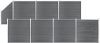 VidaXL Schuttingset 7 vierkant en 1 schuin 1311x186 cm HKC grijs online kopen