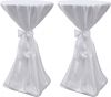 VidaXL Statafelhoes Met Strik 80cm Wit(2 Stuks ) online kopen