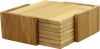 Merkloos Onderzetters Voor Glazen Bamboe Vierkant 6 Stuks online kopen